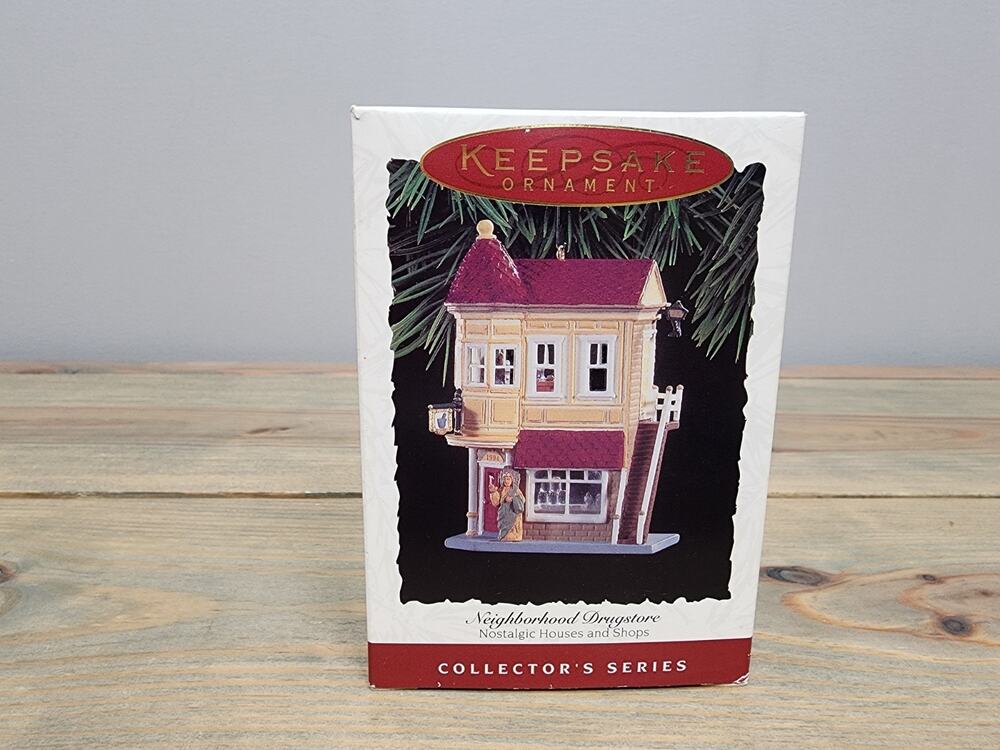 Hallmark Neighborhood Drugstore Nostalgic Houses & Shops - Dollhouse - Ornament